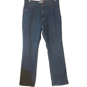 Levi's 550 Relaxed Fit Bootcut Denim Jeans Size 14 Long Blue Pockets Flaw